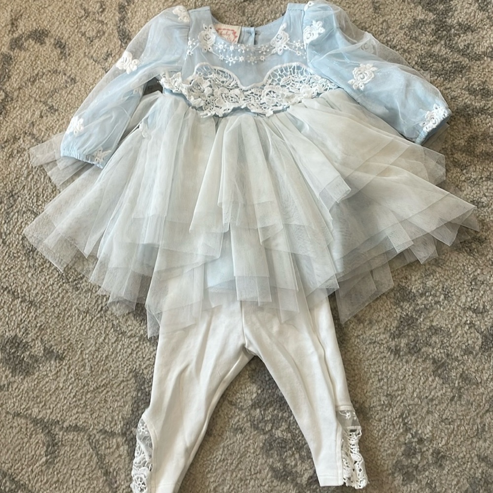 Baby biscotti dress and leggings